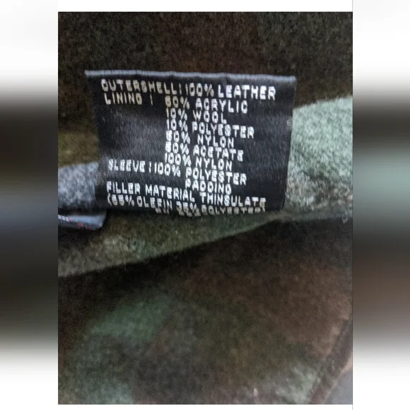 Wilsons Adventure Bound Leather-Pilot Bomber Jacket Mens Large Brown Thinsulate. - Picture 6 of 12